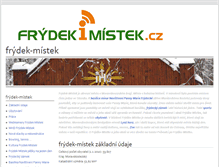 Tablet Screenshot of frydekimistek.cz
